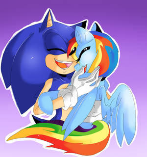 Sonic and Rainbow Dash