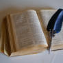 old book with feather 1