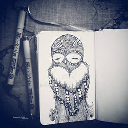 Owl zentangle