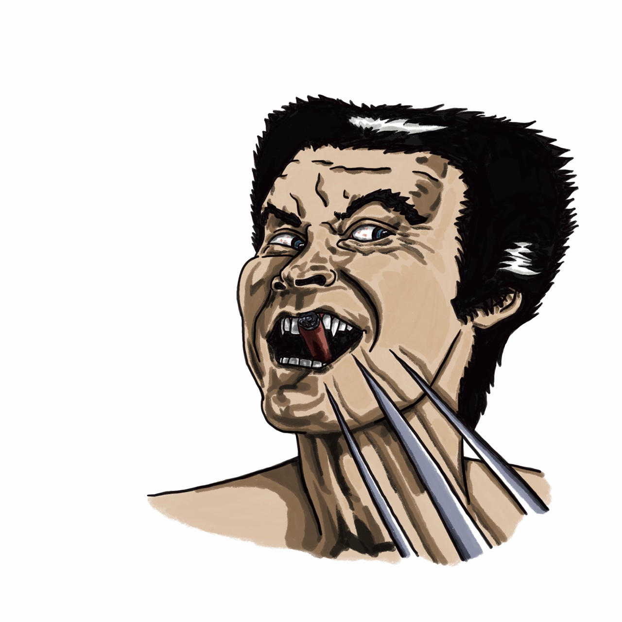 Face Less Wolverine Wolverine without a beard by KWUProductions on DeviantArt