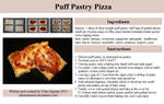 Puff Pastry Pizza Recipe Card by claremanson