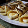 Banana, Nutella and Maple Syrup Crepe Breakfast