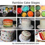 Rainbow Cake Stages