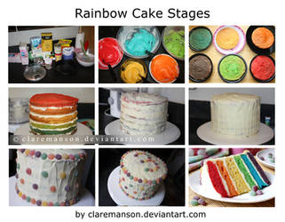 Rainbow Cake Stages