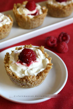 Raspberry Cheesecake Cups by claremanson