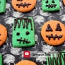 Frankenstein and Pumpkin Cookies (+YouTube Recipe)