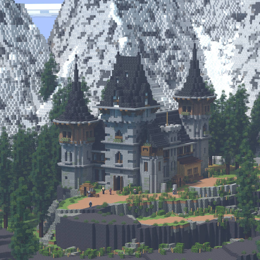 Small Mountain Castle - Minecraft by NewbieArt1st on DeviantArt