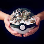 Bunnelby Winter Woodland - Poke Ball Terrarium by TheViridianRealm