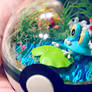 Poke Ball Terrarium Close Up - Froakie