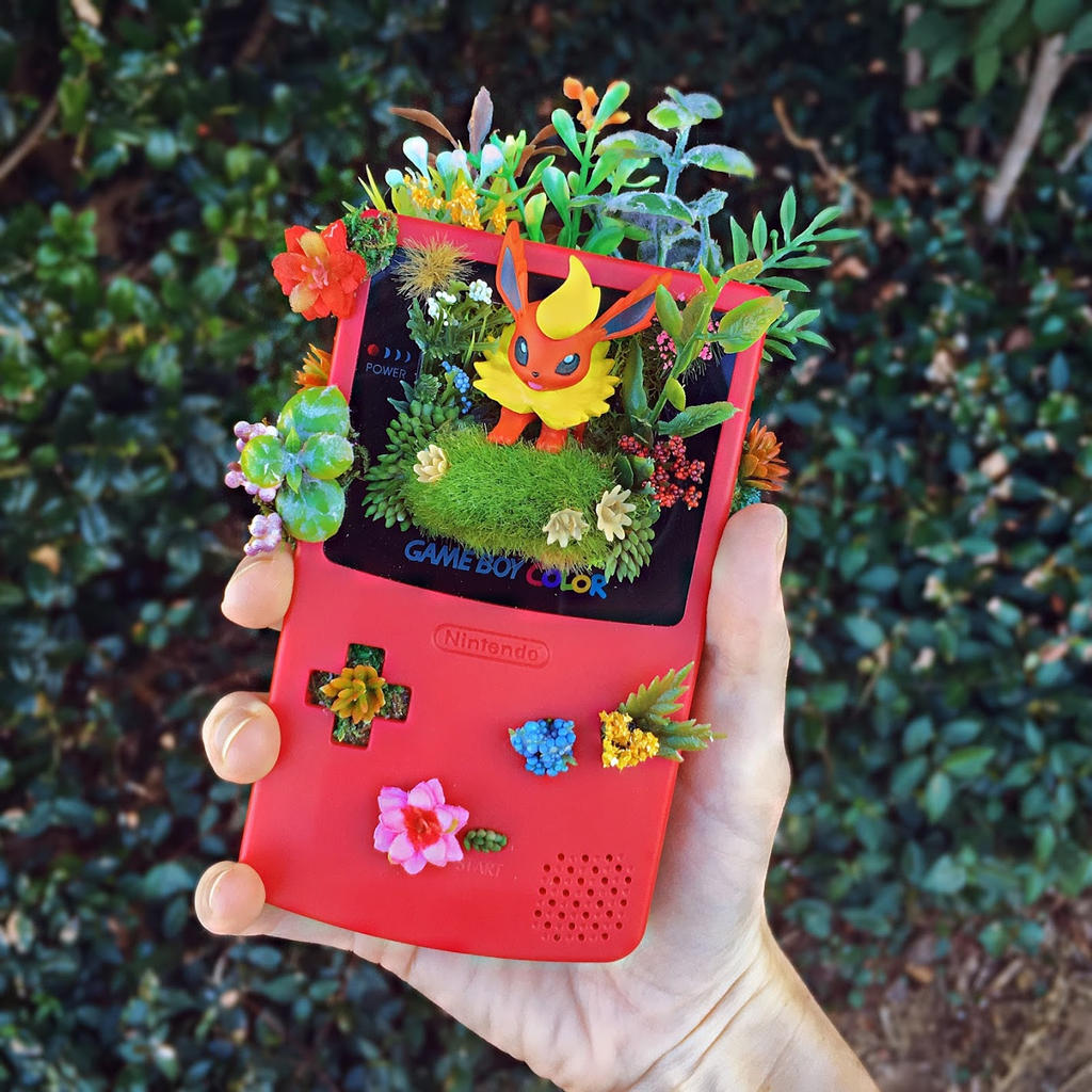 Flareon GameBoy Terrarium by TheViridianRealm on DeviantArt