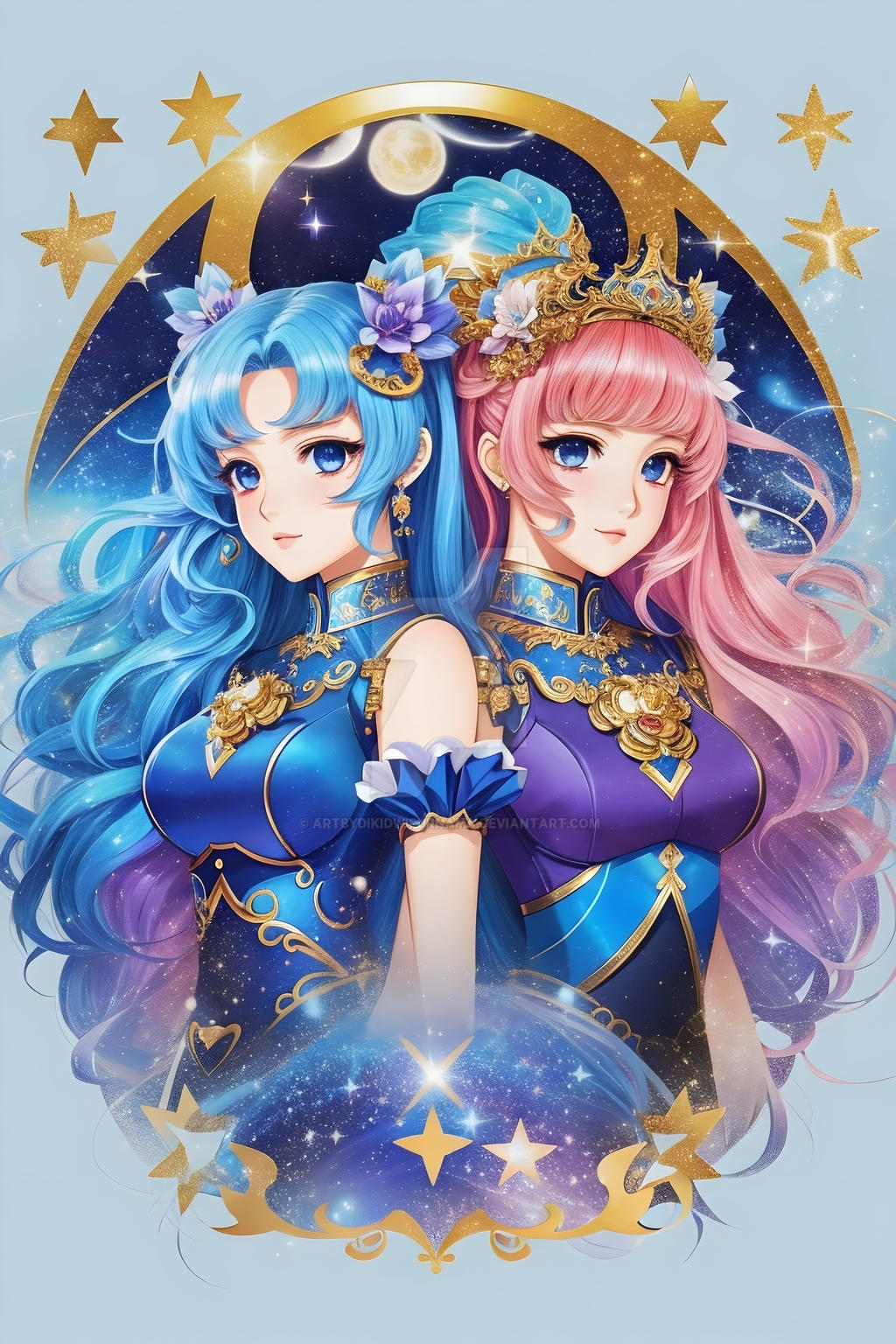 Gemini Whispers Mysterious AI Anime Character Art by