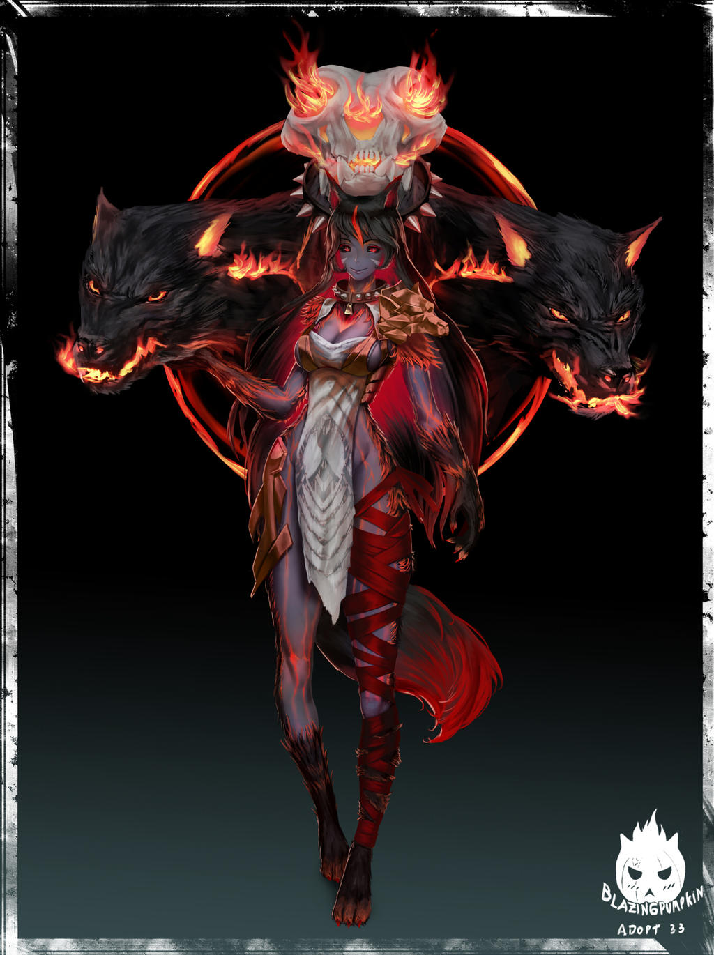 adopt 33 Cerberus Girl by Blazingpumpkin on DeviantArt