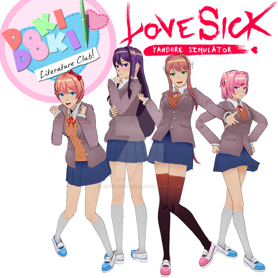 Doki Doki Literature Club Yandere Simulator {MMD Yandere Simulator DDLC}DokiDoki Models Finish by Hop-Hey-Tralala