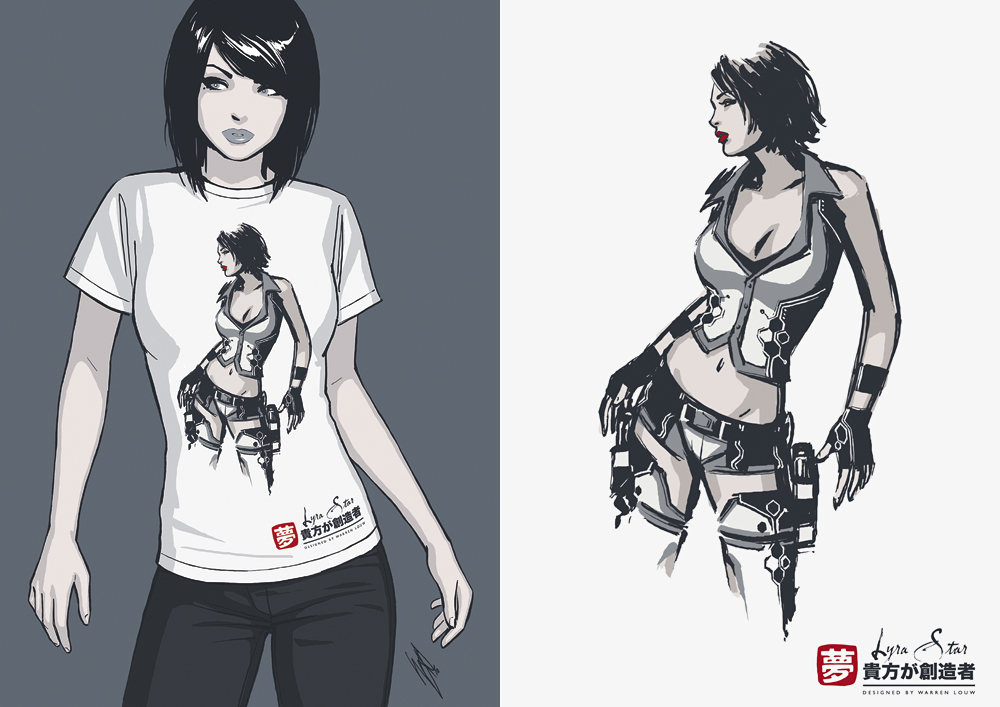 Lyra Star T-Shirt Design by WarrenLouw