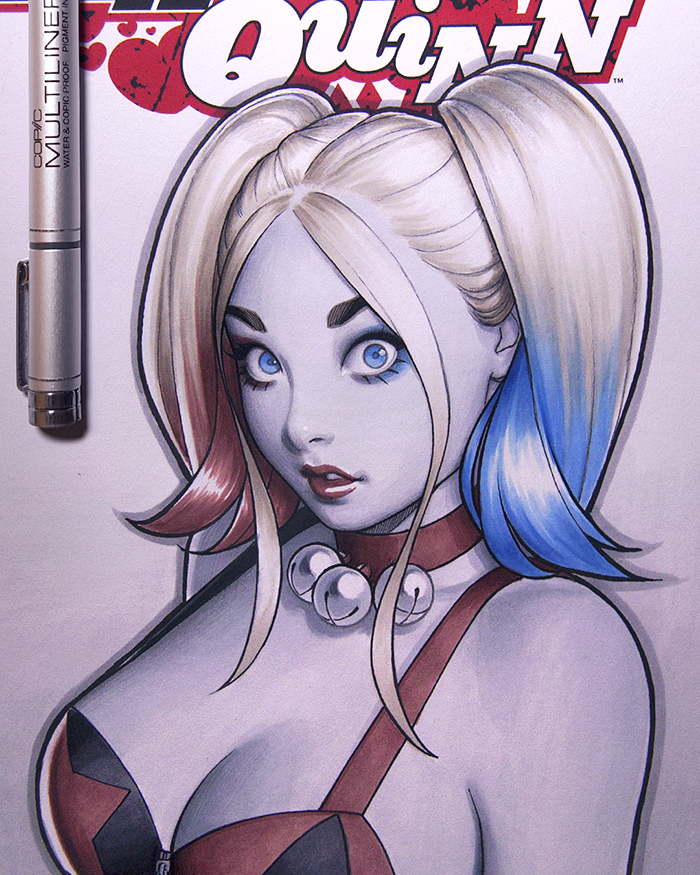 Harley Quinn sketch cover III by WarrenLouw