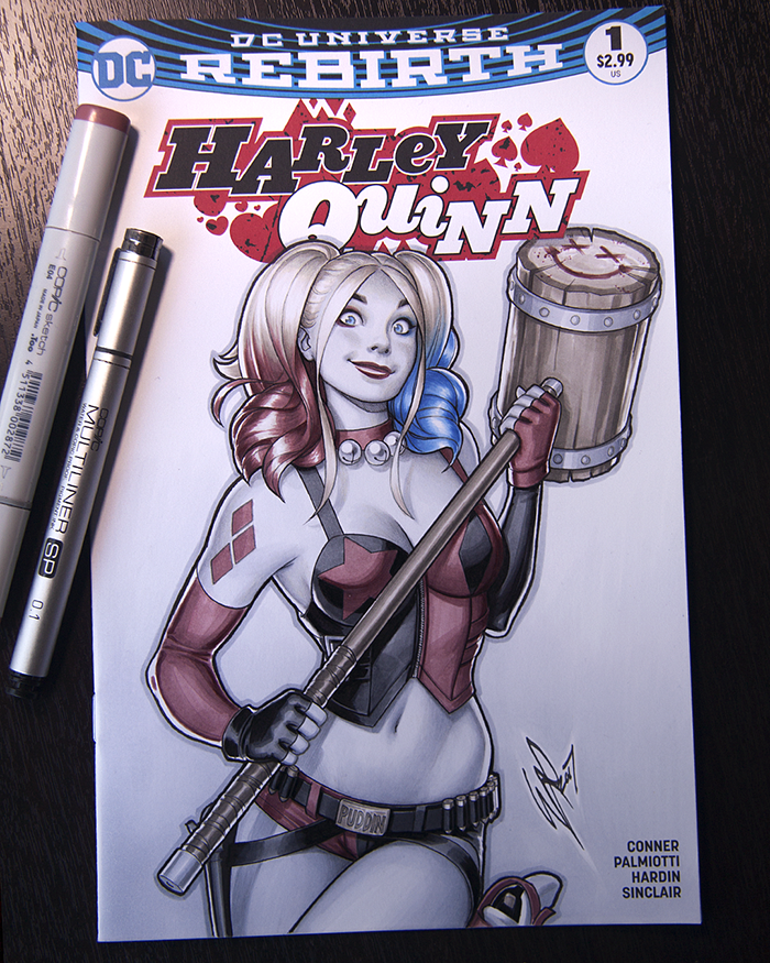Harley Quinn sketch cover IV by WarrenLouw