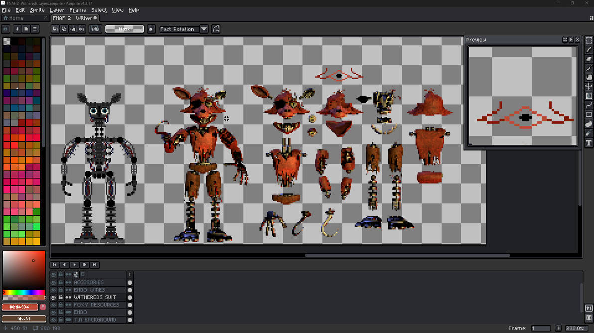 Withered Foxy - Progress #1 by RoppertMEH on DeviantArt