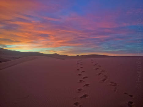 Sunrise in Erg Chebbi, Morocco