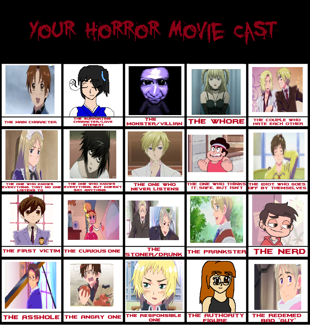 My (weird) Horror Movie cast