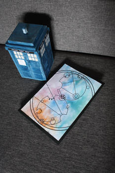 TARDIS stepper compartment with birthday card