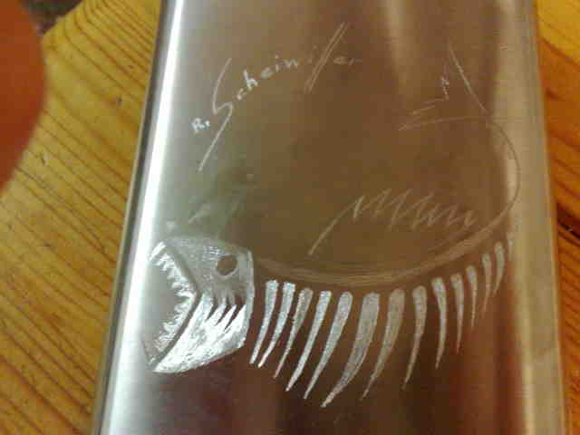 Fish Skeleton Engraving