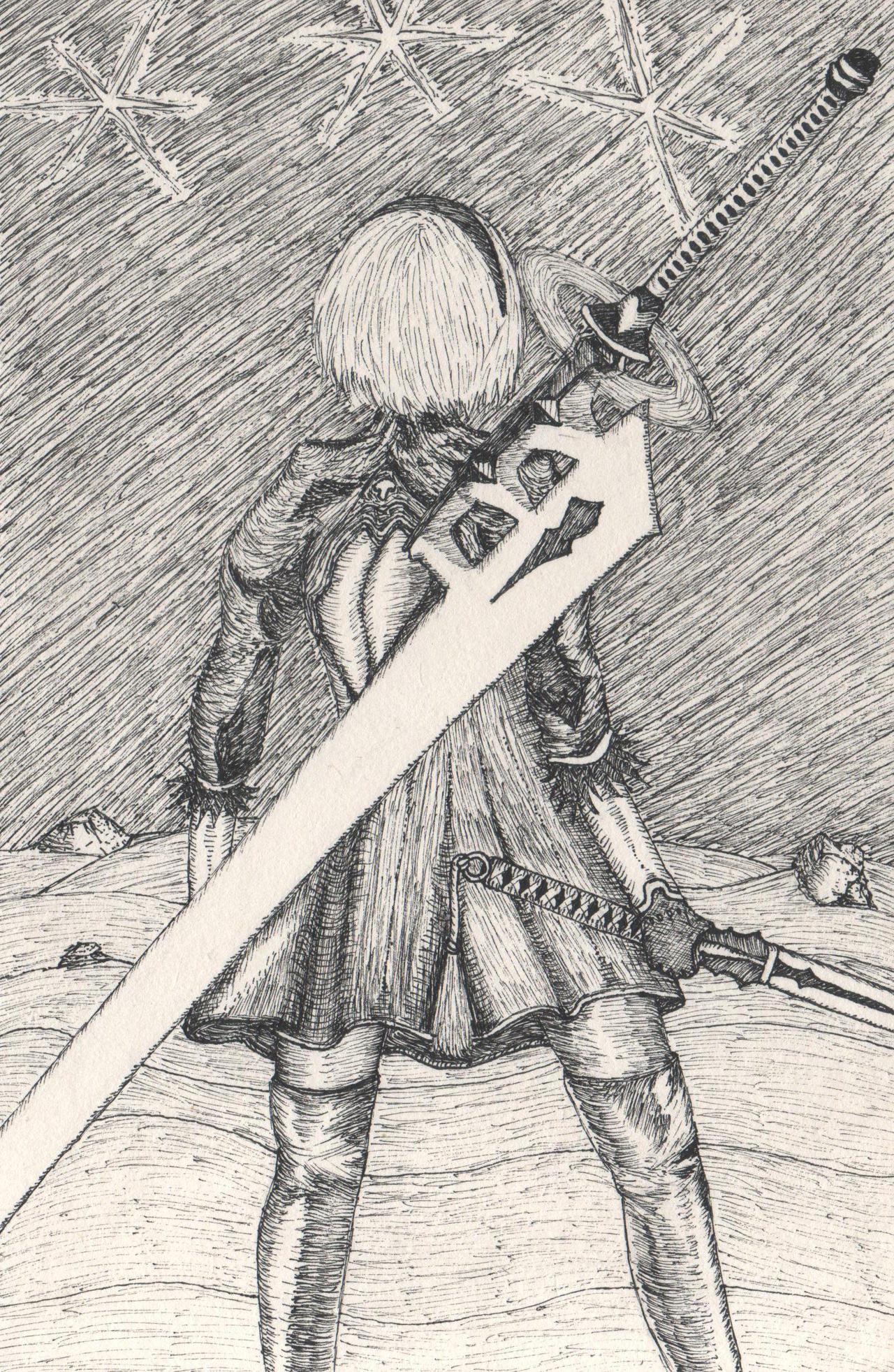 2B - Nier Automata by TheJackiMonster on DeviantArt