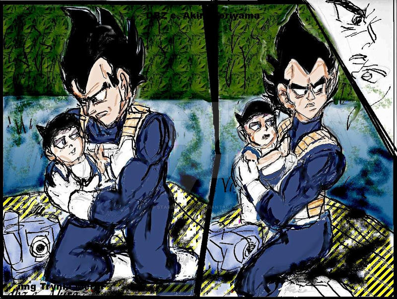 Vegeta With Baby Trunks Done By Starbearertm On Deviantart Vegeta With Baby Trunks Done By Starbearertm On Deviantart