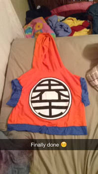 DBZ shirt hoodie back