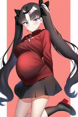 Just Tohsaka Rin with a big belly 2