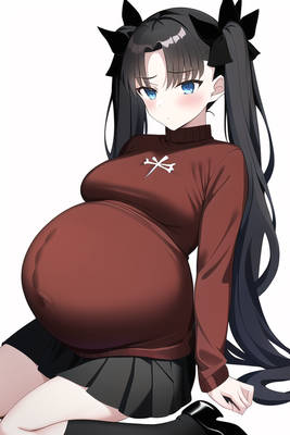 Just Tohsaka Rin with a big belly 3