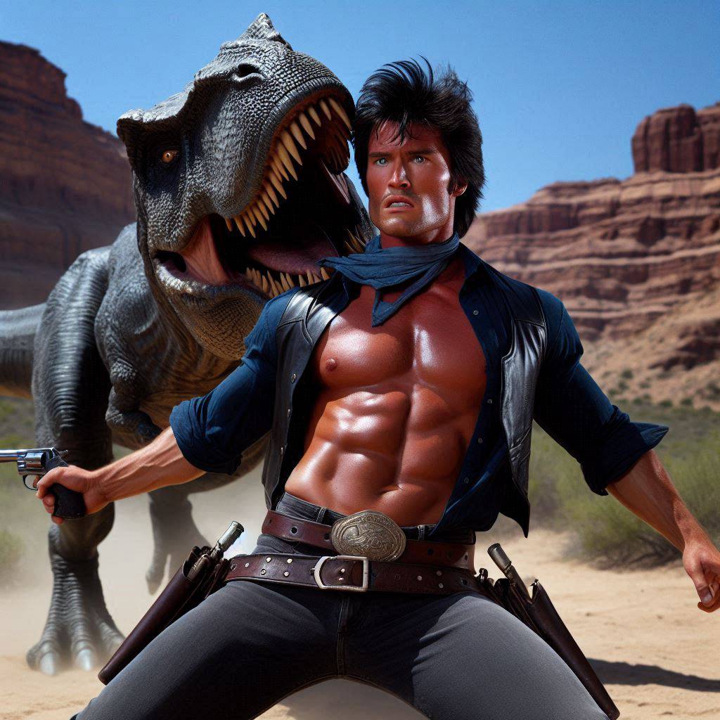 Cowboy Riding T Rex Cowboy versus the T-Rex 4 by Skylar999 on DeviantArt