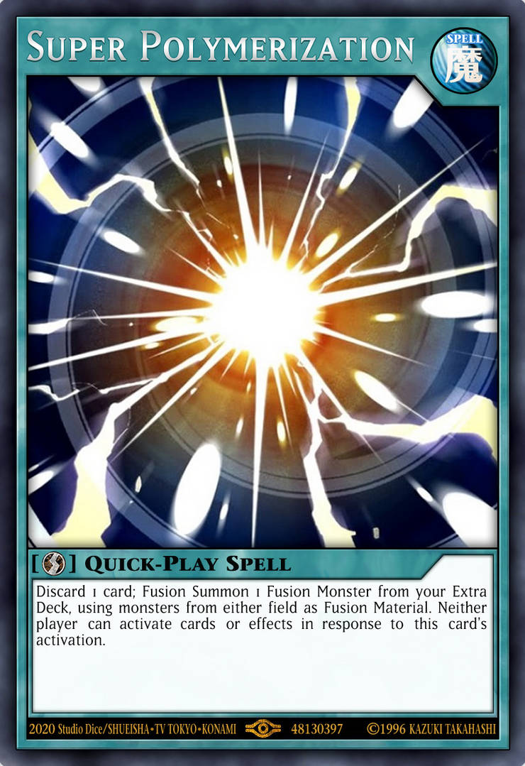 super polymerization yugioh card Yu-Gi-Oh! - Phantom Darkness Traps and Effect Monsters effects cannot be activated in responce to this cards activation. RA05-EN071 Heavy Polymerization Super