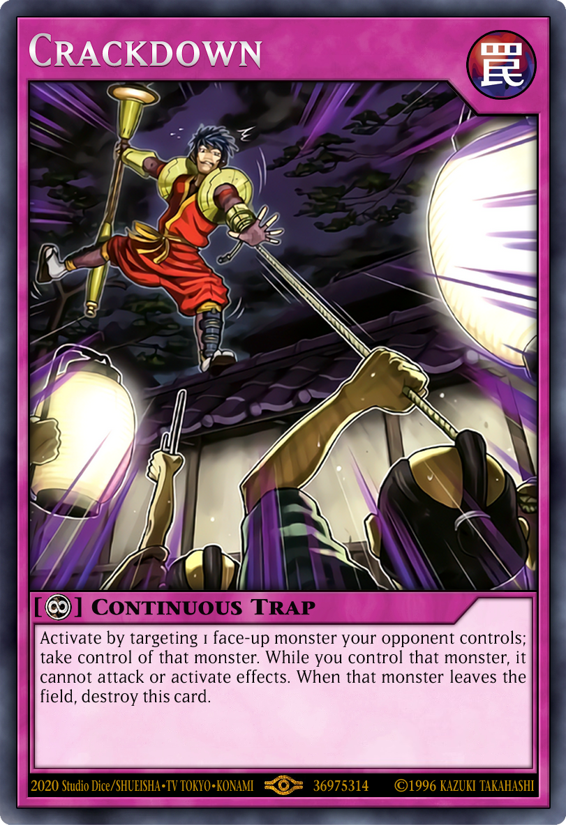 crackdown yugioh card MP20-EN084 1st Edition Prismatic Secret Rare Near Min may be 1st or Unlimited Edition Crackdown by Kendri0806 on DeviantArt