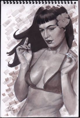 Bettie Page markers by Alex Bodnar