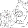 mermaid lineart