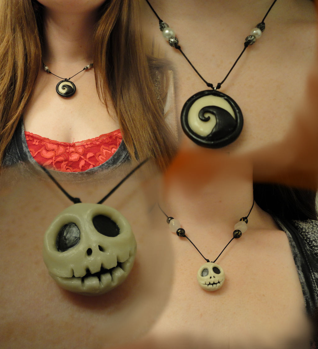 Nightmare Before Christmas Necklaces by LittleBachman on DeviantArt