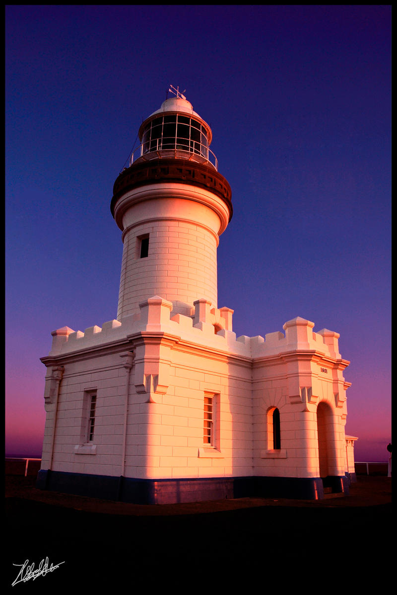 Byron Bay Lighthouse at sunset