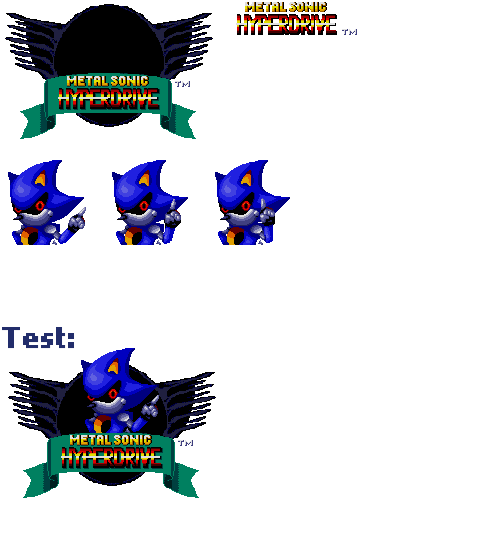 Metal Sonic Hyperdrive - Title screen sprites by LoraTWolf46 on DeviantArt