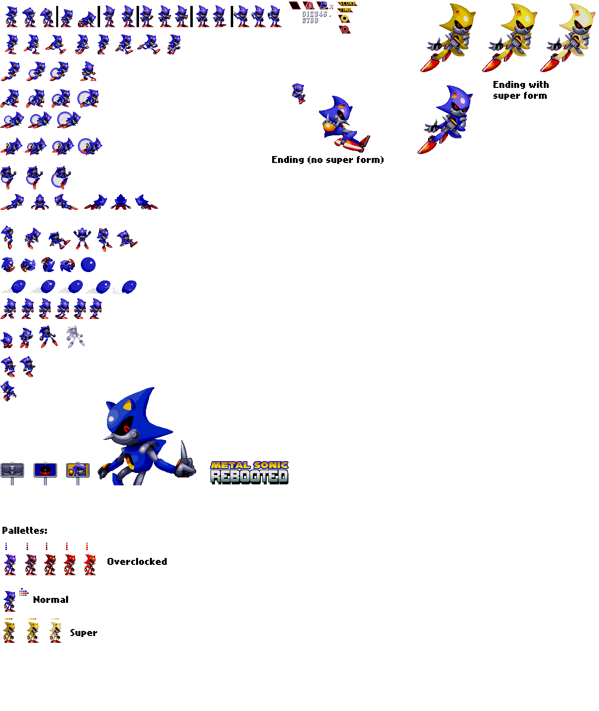 Download Sonic Sprite Sheet PNG Image with No Background 