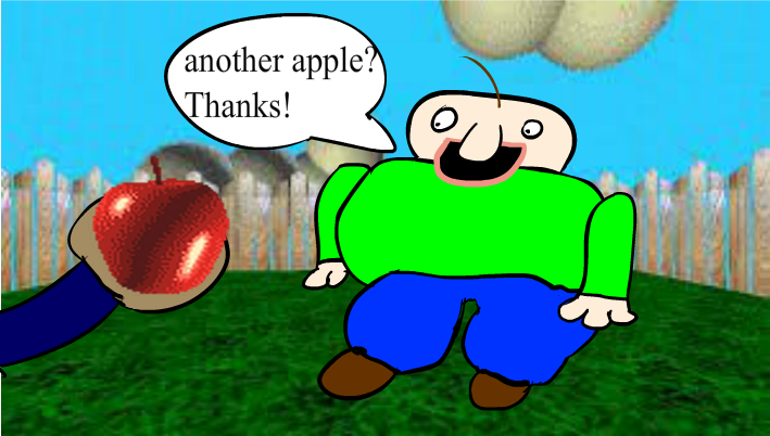 Mango Baldi Baldi loves apples! by 69Menelowisko69 on DeviantArt