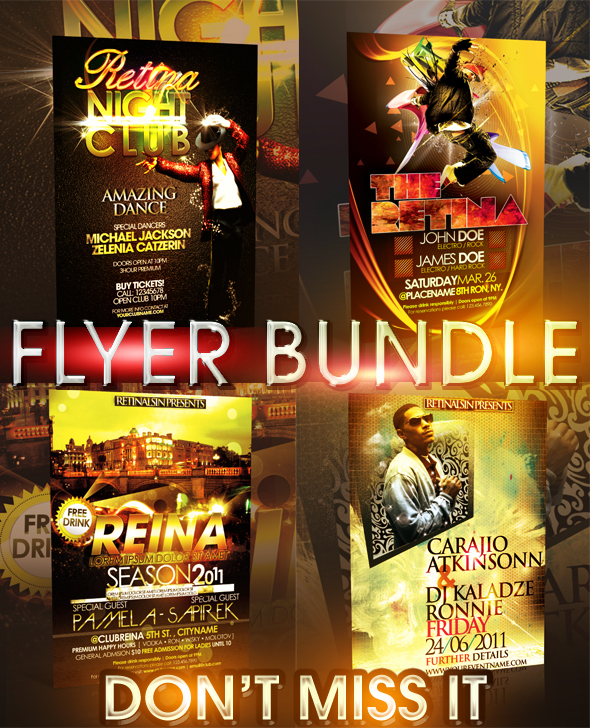 CLUB FLYER BUNDLE - 4IN1