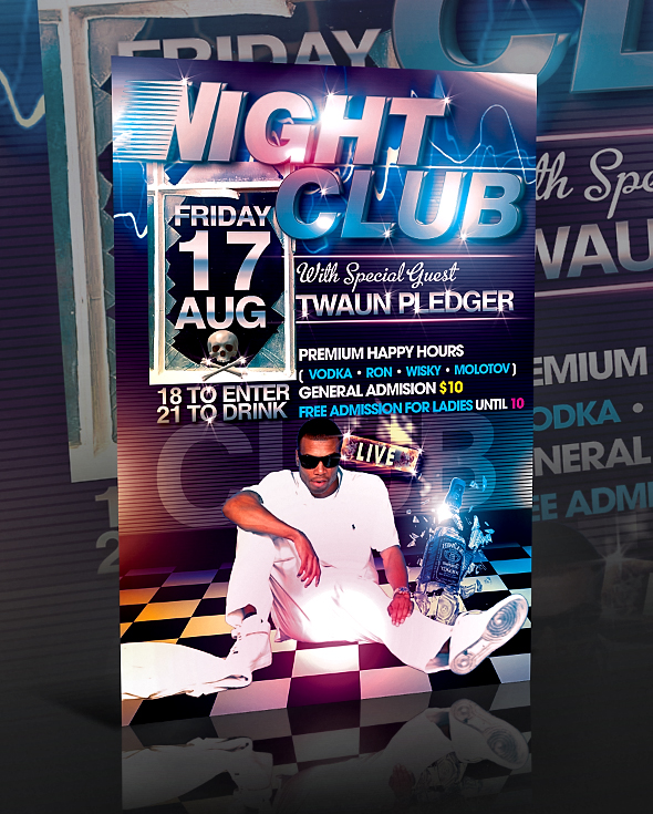 PSD Nightclub Flyer Template