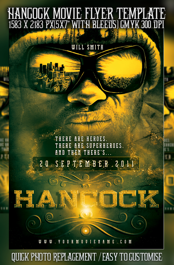 PSD Hancock Movie Poster