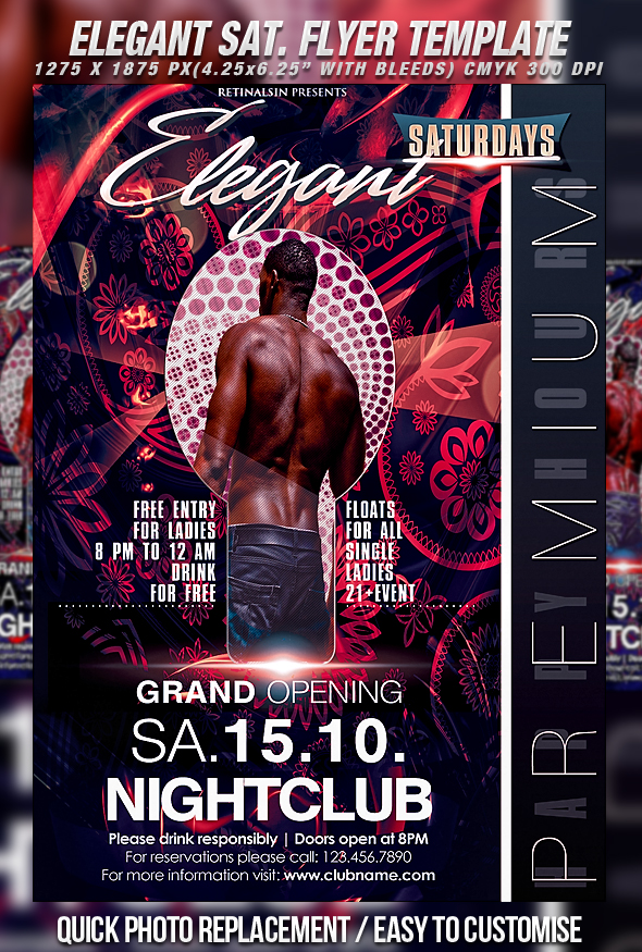 PSD Elegant Saturdays Flyer