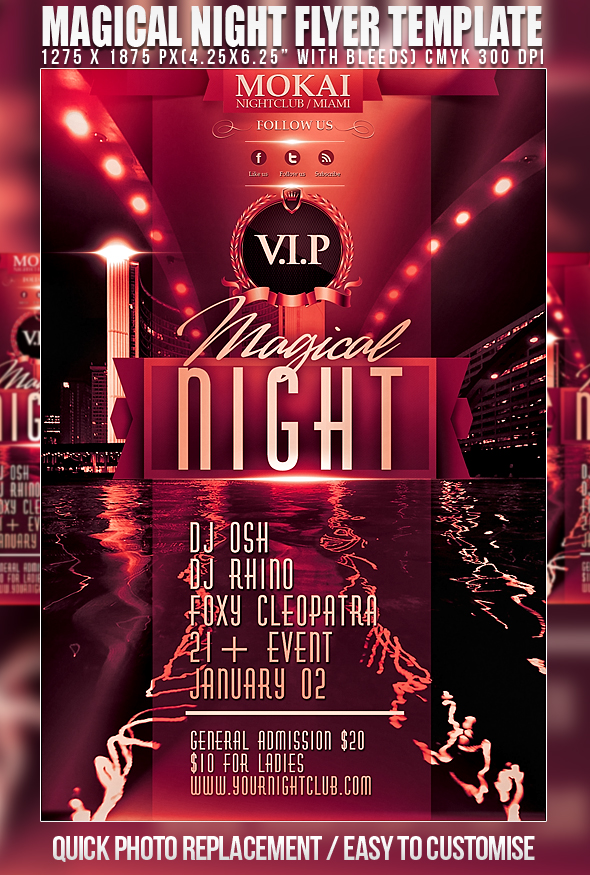 PSD Magical Night Flyer Template