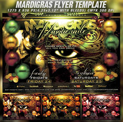 PSD Mardigras Masquerade Flyer Template by retinathemes