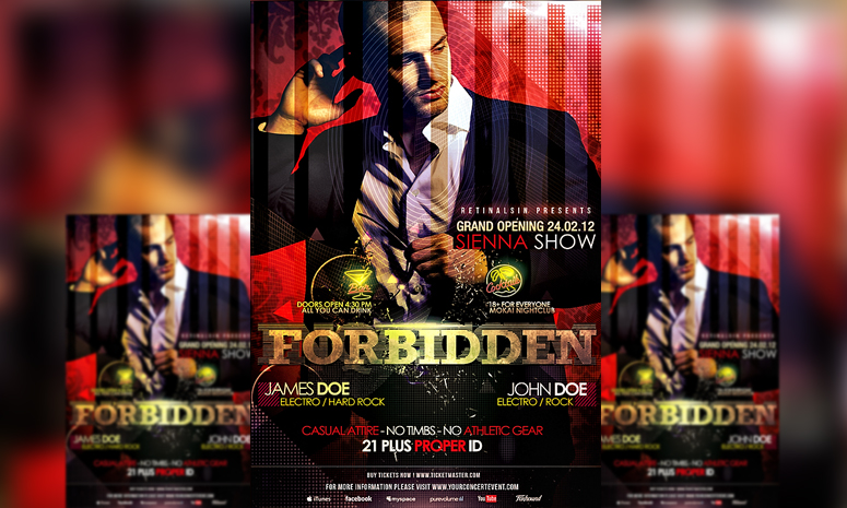 PSD Forbidden Flyer Template