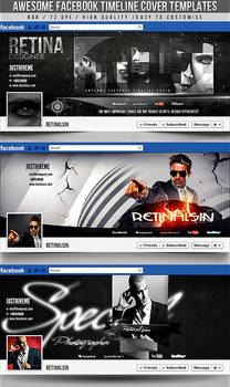 PSD Awesome Facebook Timeline Covers 3in1