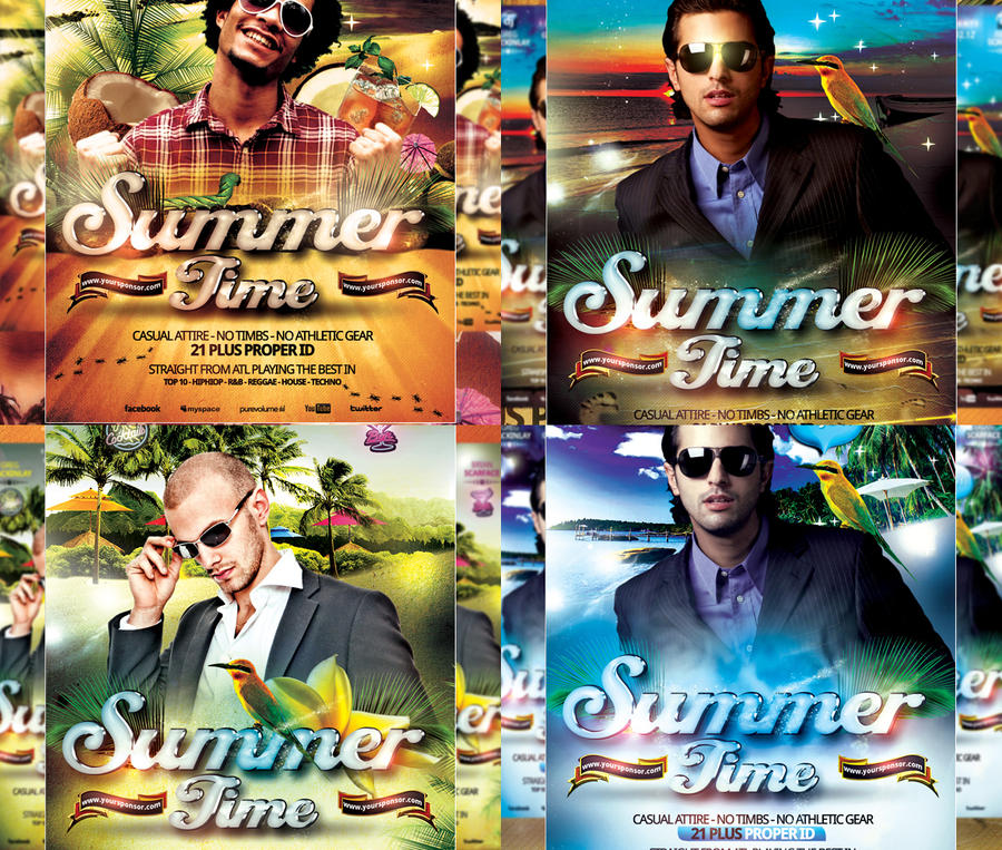 PSD Summer Flyer Series - 4in1 - High Quality