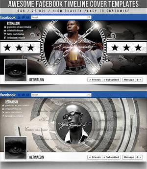 PSD Awesome Facebook Timeline Covers 2in1